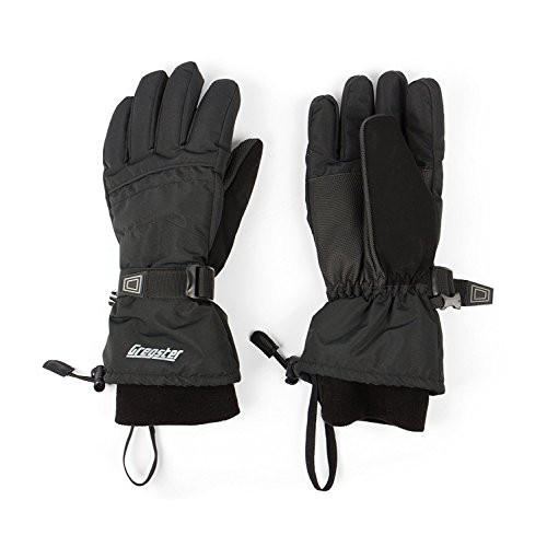 Gregster Herren Skihandschuhe und Snowboardhandschuhe in schwarz | atmungsaktive, modische und sportliche Winterhandschuhe | warme Handschuhe zum Ski fahren in der Größe L