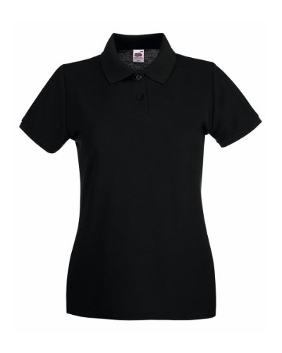 Fruit Of The Loom Lady-Fit Premium Polo Shirt XL,Schwarz