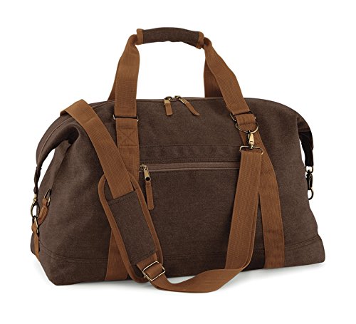 Shirtstown Vintage Canvas Weekender , Shopper, Einkaufstasche, Umhängetasche, Schultertasche, Kult brown