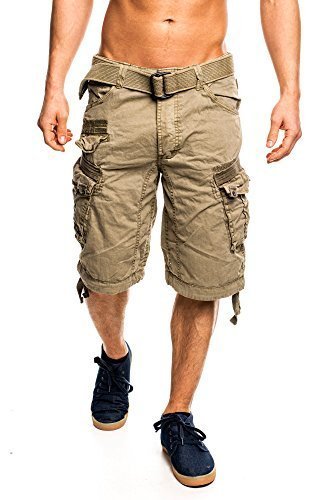 6N3 Geographical Norway People Herren Bermuda Shorts Kurze Hose Mastic L