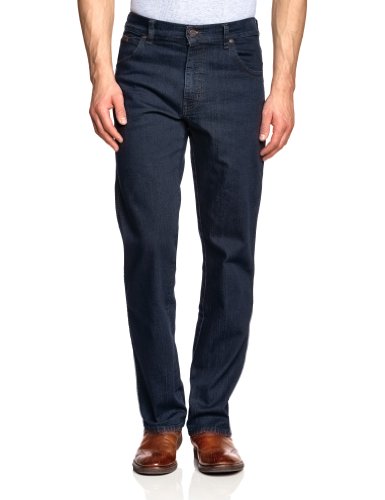 Wrangler Herren Straight Jeans Texas Stretch W12175001, Gr. W34/L32, Blau (Blue Black 001)