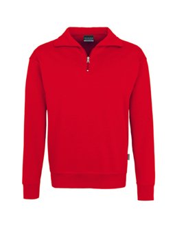 HAKRO Zip-Sweatshirt, rot, Größen: XS – XXXL Version: XL – Größe XL
