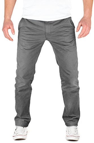 Grin&Bear Fitted Baumwoll Chino Herrenhose Jeans Hose grau 32/32 OS20