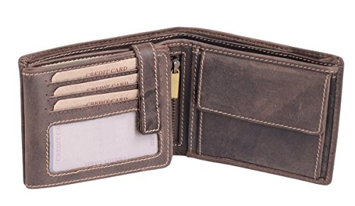 Scheintasche LEAS in Echt-Leder, braun – ''LEAS Vintage-Collection''