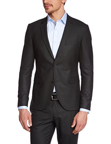 JACK & JONES PREMIUM Herren Anzugjacke Jjroy Blazer Black Noos, Schwarz Detail:Slim FIT, (Herstellergröße: 52)