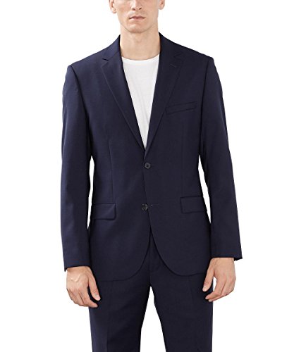 ESPRIT Collection Herren Anzugjacke Gr. Large Gr. 25 (L), Blau – Blau (dark navy 420)
