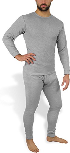 normani Kuschelig warme Winterunterwäsche/Thermounterwäsche -Unterhose und Hemd Farbe Grau Größe Größe 5 = XS