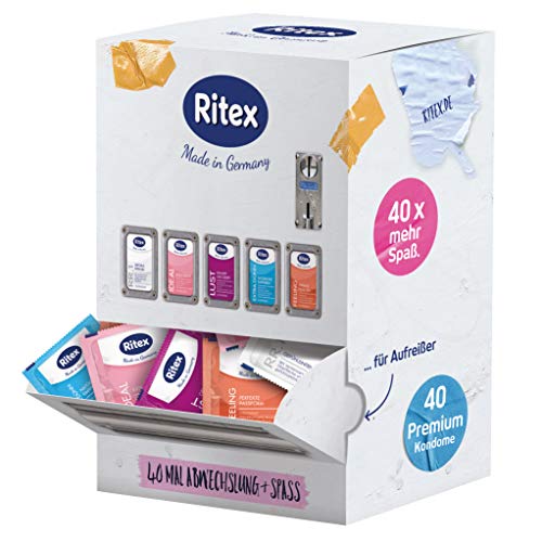 Ritex Kondom-Mix-Sortiment, Mehr Auswahl und Mega-Spaß, 40 Stück, Made in Germany