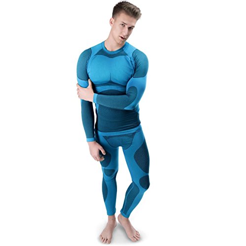 Ruowuhen Funktionsunterwäsche Set Herren - Kompressionshose & Langarm Shirt Für Sport & Fitness