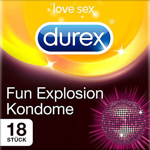 Durex Fun Explosion Kondome – Verschiedene Sorten für aufregende Vielfalt – Verhütung, die Spaß macht – 18er Pack (1 x 18 Stück)