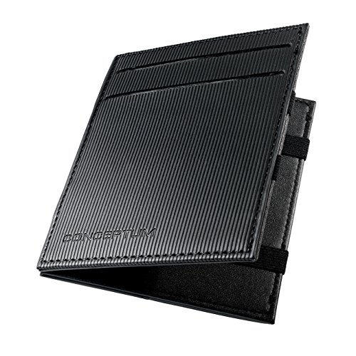Sigel CO902 Karten- und Geldetui, 4 Einsteckfächer, Magic Wallet, RFID & NFC Schutz, schwarz, CONCEPTUM