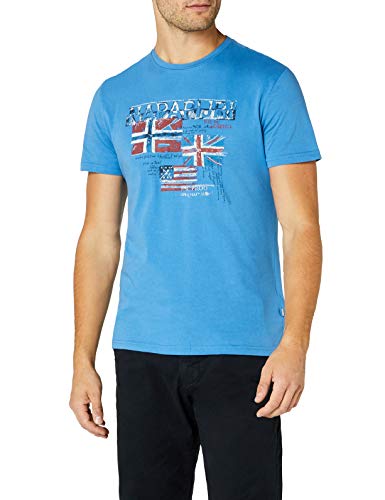 Napapijri Syros Herren T-Shirt, Türkis (Light Blue Bc2), X-Large