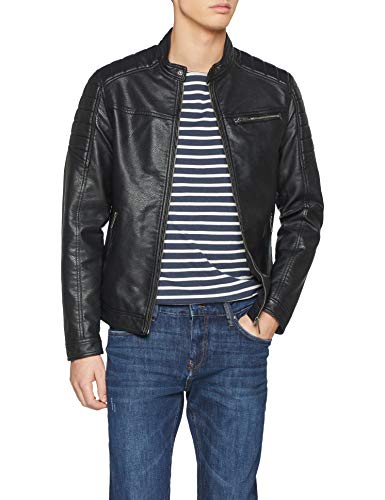 JACK & JONES Herren Jacke JCOROCKY Jacket NOOS, Schwarz (Black Pattern: Pu), (Herstellergröße: XX-Large)