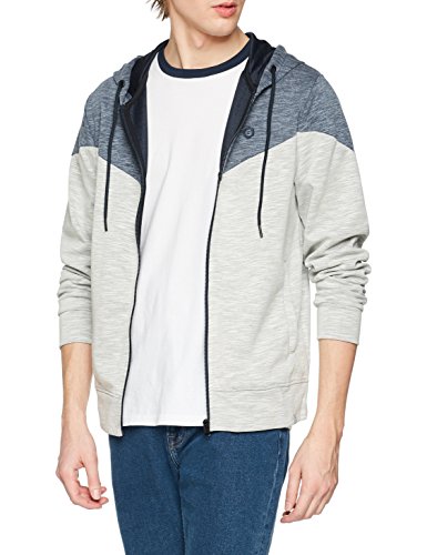 JACK & JONES Herren Sweatjacke JCOCHEVRON Sweat Zip Hood Weiß White, Large