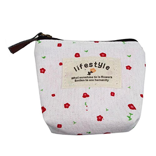 Schlüsselmäppchen Piebo Kleiner Dünner Geldbeutel Leinwand Clutch Praktisch Kleine Geldbörse Mini Geldbeutel Mini-Portemonnaie Herren und Damen (D)