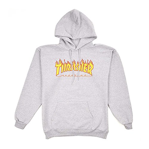 Thrasher Hoodies – Thrasher Thrasher Hoody Flame, Grau, Gr. S