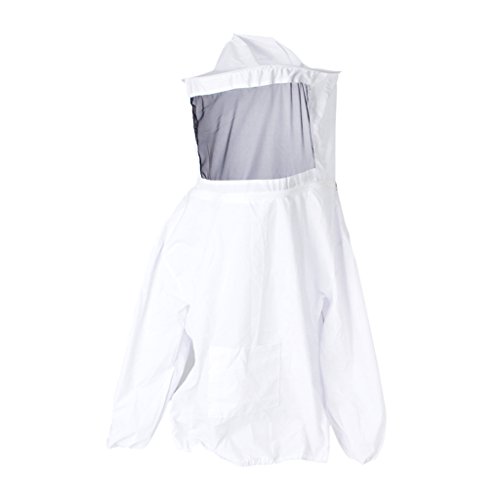 Imkerjacke Imkeranzug Professionelle Imker Bienenschutz Hut & Schal Bienenschutz Jacke Kittel (Weiß)