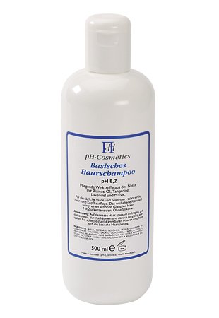Basisches Haarshampoo pH 8, 2, schonende Pflege mit Basenshampoo, ph-Cosmetics, 500 ml