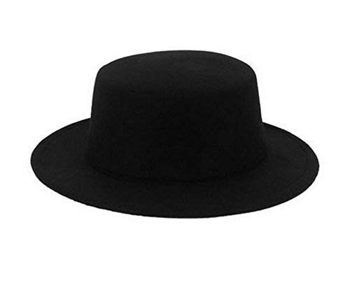 Klassische Unisex Wolle Mischung Fedora Hut Krempe Flache Kirche Derby Cap Breiter Krempe Klassische Pork Pie Hut Perfekt für Hochzeit Talent Show Performance