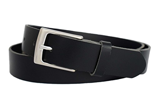 Anzuggürtel schwarz aus einem Stück Leder – Business Gürtel schwarz – Herren Gürtel – Ledergürtel schwarz – Ledergürtel Herren -Anzug Gürtel schwarz – 3cm breit (100 cm Bundweite (Umfang), Schwarz)
