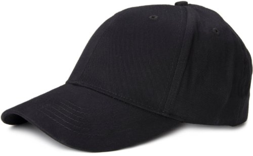 styleBREAKER klassisches 6 Panel Cap mit gebürsteter Oberfläche, Baseball Cap, verstellbar, Unisex 04023018, Schwarz, Einheitsgröße