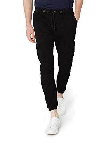 Urban Classics Herren Hose Cargo Jogging Pants, Schwarz (Black), S