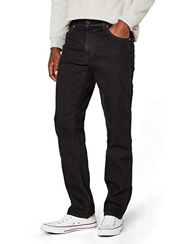 Wrangler TEXAS STRETCH RAVEN W121U644M Herren Jeans, Schwarz (RAVEN), W34/L32, W121U644M