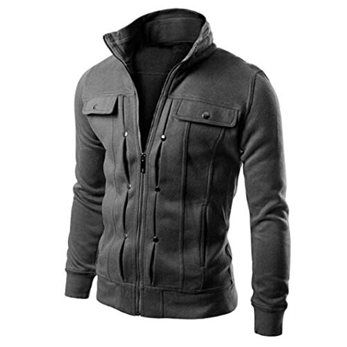 Mode Wintermantel Herren Lederjacke Schlank Gestaltete Revers Strickjacke Mantel Jacke Winterjacke Baumwollmantel Softshelljacken Kaffee Schwarz Weiß Gary Dunkelgrau Felicove