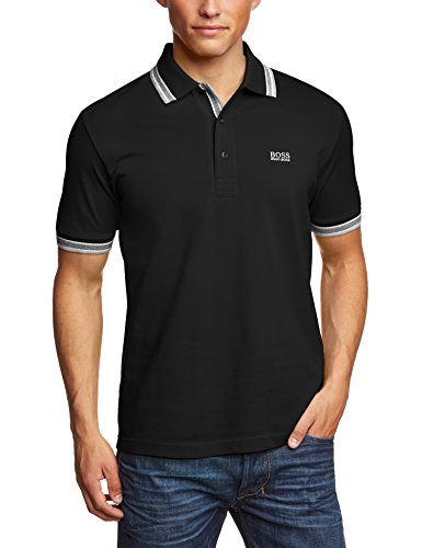 BOSS Green Herren Poloshirt Paddy, Einfarbig, Gr. X-Large, Schwarz (Black 001)