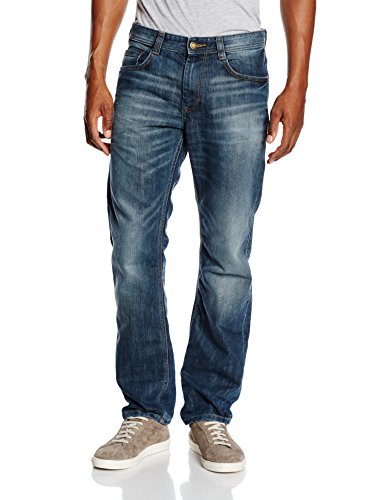 TOM TAILOR Herren MARVIN Straight Jeans, Blau (Mid Stone Wash Denim 1052), W38/L34