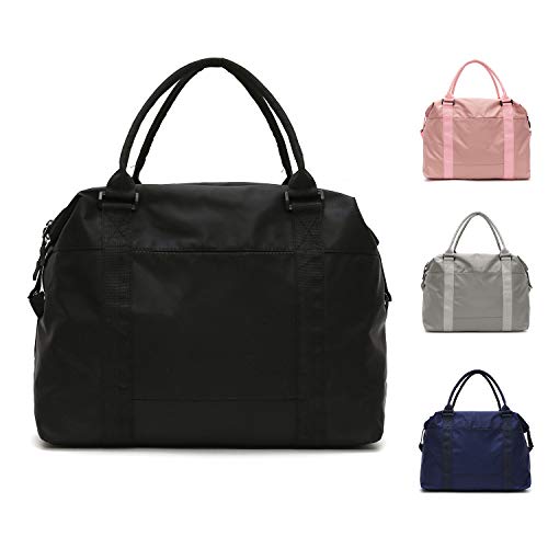 FEDUAN Reisetasche Handgepäck Sport-Tasche wasserfest Handtasche Einkaufstasche 42x15x33 Damen Weekender quadratisch schwarz