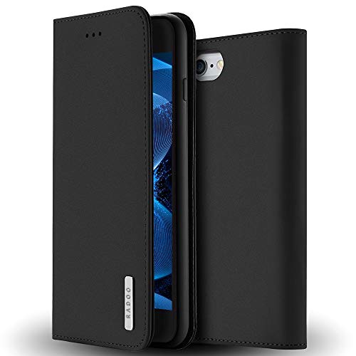 Radoo iPhone 6S Lederhülle,iPhone 6 Hülle, Luxus Premium Echtes Leder Klapphülle Slim Lederhülle TPU Innenraum Case Schlanke Ledertasche Handyhülle für Apple iPhone 6S/iPhone 6 4.7