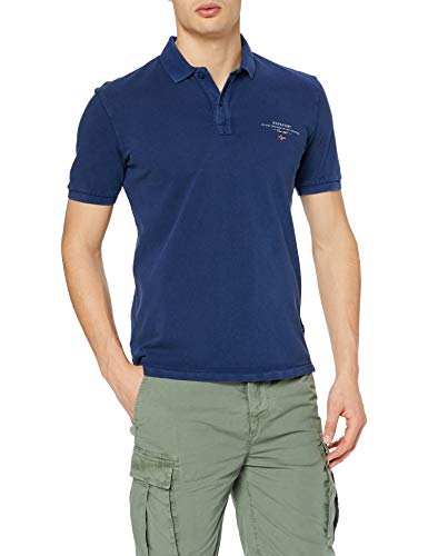 Napapijri Herren Poloshirt Elbas 2, Gr. X-Large (Herstellergröße: XL), Blau (Dark Denim Bd1)