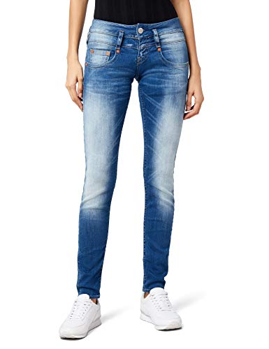Herrlicher Damen Pitch Denim Powerstretch Slim Jeans, Blau (Bliss 634), W29/L32
