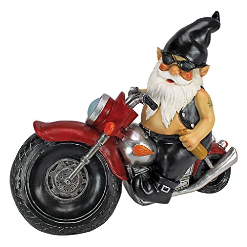 Design Toscano Dekofigur Biker mit Lederjacke, Maße: 14 x 34,5 x 28 cm