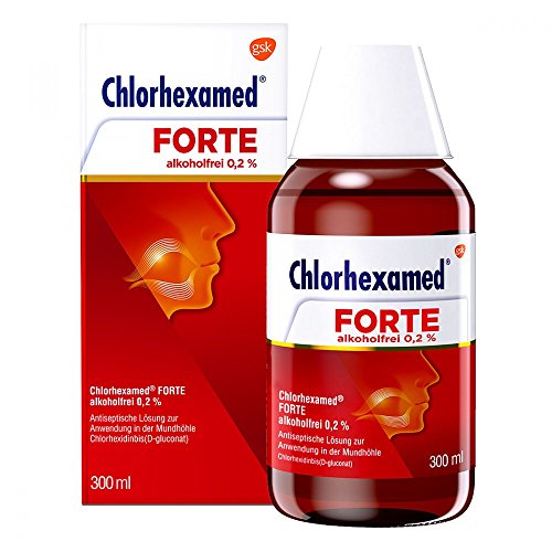 Chlorhexamed Forte Alkoholfrei 0,2 % Mundspüllösung mit Chlorhexidin, 300ml, Antibakterielle Mundspülung bei bakteriell bedingter Zahnfleischentzündung