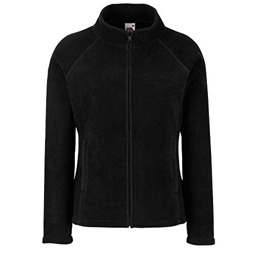 Fruit of the Loom – Lady -Fit Fleece Jacket L,Black