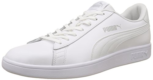 Puma Puma Smash v2 L, Unisex-Erwachsene Sneakers, Weiß (Puma White-Puma White), 41 EU (7.5 UK)