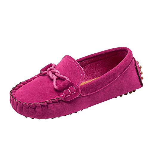 De feuilles Mädchen Jungen Mokassins Slip On Bowknot Schuhe Weich Wildleder Loafers Baby Weich Sohle rutschfest Lauflernschuhe Freizeitschuhe