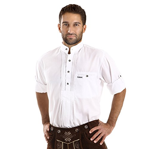 ALMBOCK Trachten Hemd Herren weiß