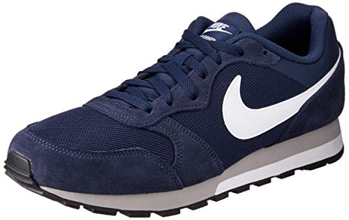 Nike Md Runner 2, Herren Gymnastikschuhe, Blau (Midnight Navy/White-Wolf Grey), 42.5 EU