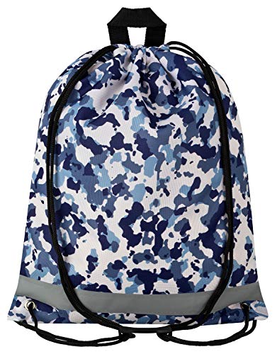 Aminata Kids Turnbeutel Camouflage Tarn-Farben Jungen weiß blau grau Sport-Beutel Fitness Festival Armee Army Hipster Jugend-lich-e cool-e Armee Army Militär Mehr-Farbig BW Marine US Navy…