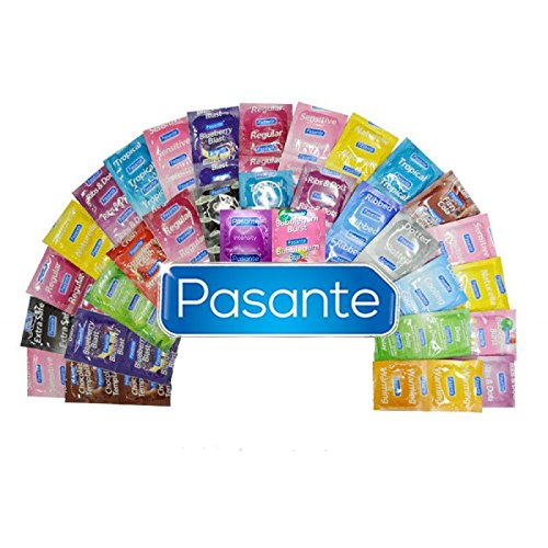 Günstige Kondome Großpackung – 50er Mix Beutel – Der Kondom Mix Enthält z.B Kondome mit Geschmack, Noppen, Ultra Dünn, Extra Starke und Aktverlängernde Kondome