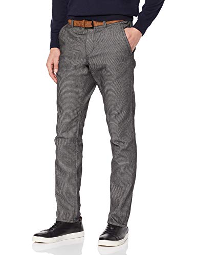 TOM TAILOR Denim Herren Hose Basic Chino Hose, Grau (Structured Zig Zag G 14226), W32/L34