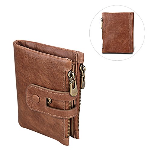 Herren Geldbörse Aus Leder - Schlanke RFID-Blockierung Brieftasche Mit 11 Fächern