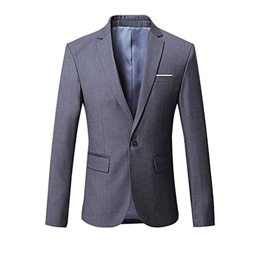 Battnot Herren Anzug Jacke Slim Fit Business Formale Schwarz Grau Blazer, Männer Regular Fit EIN Knopf Langarm Coat Party Hochzeit Bräutigam Mantel für den Mann Mens Casual Suit Tops Outwear M-XXXXL