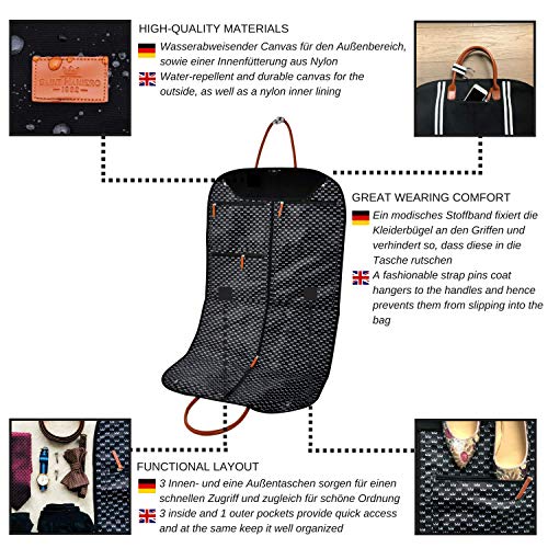 Kleidersack 3er Set Grau - Anzugtasche 101cm Für Reise & Aufbewahrung