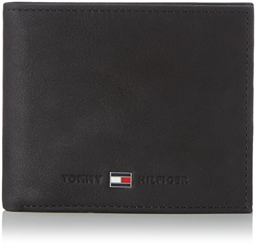 Tommy Hilfiger Herren JOHNSON MINI CC WALLET Geldbörsen, Schwarz (BLACK 002), 11x9x2 cm