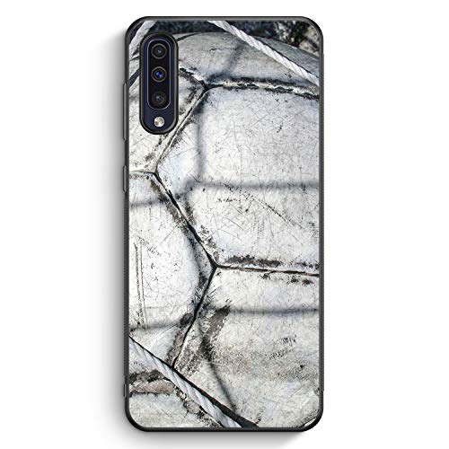 Fußball Fussball – Silikon Hülle für Samsung Galaxy A50 – Motiv Design Jungs Männer Herren Cool Sport – Cover Handyhülle Schutzhülle Case Schale