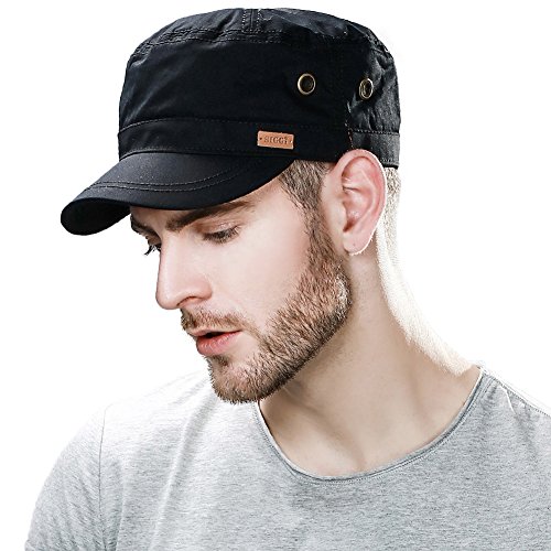 SIGGI Herren Military Army Cap Sonnen Wandern Sport Baseballcap,68033_Schwarz,58-60cm